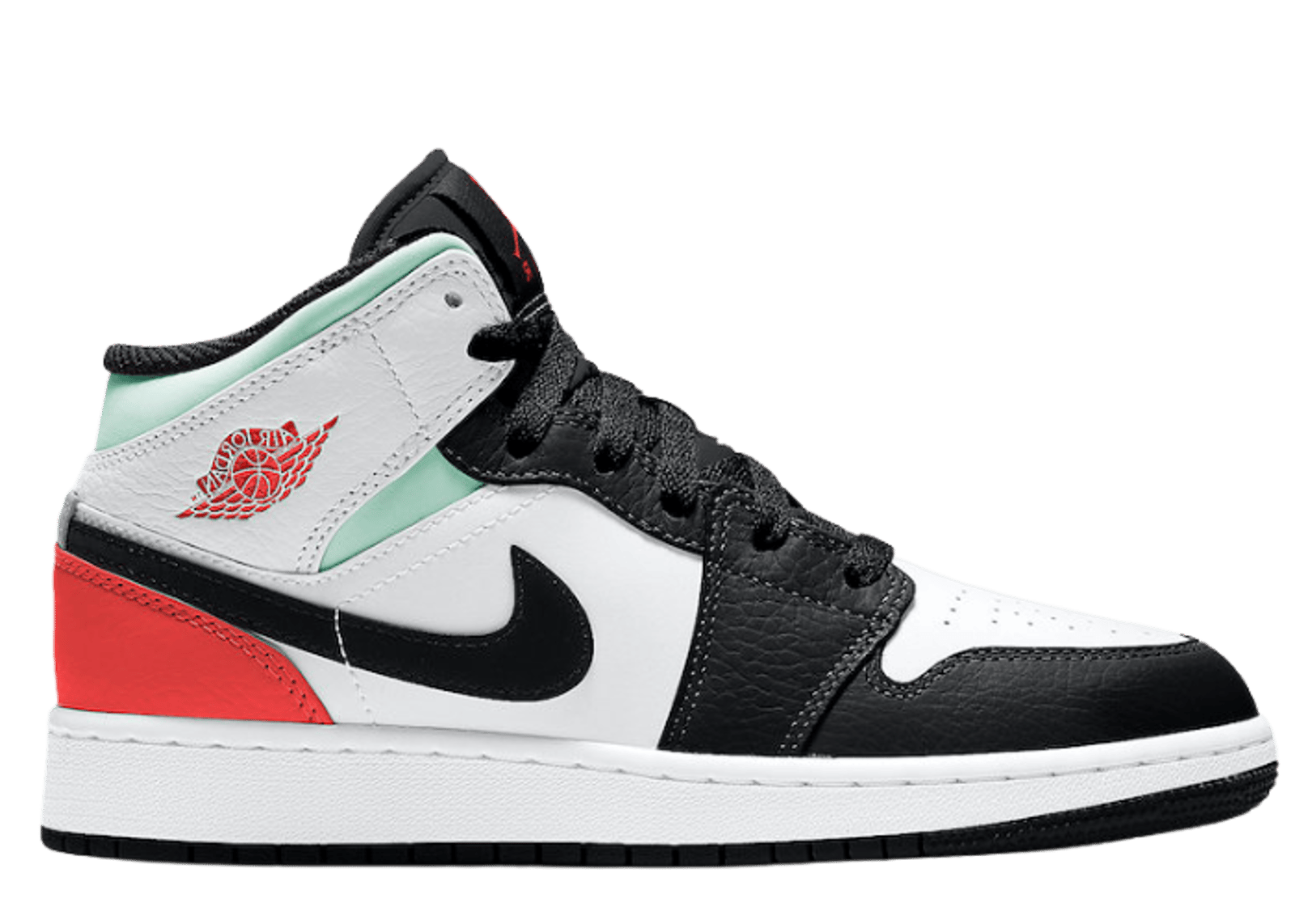 Jordan 1 Mid SE White Black Red Spruce (GS)