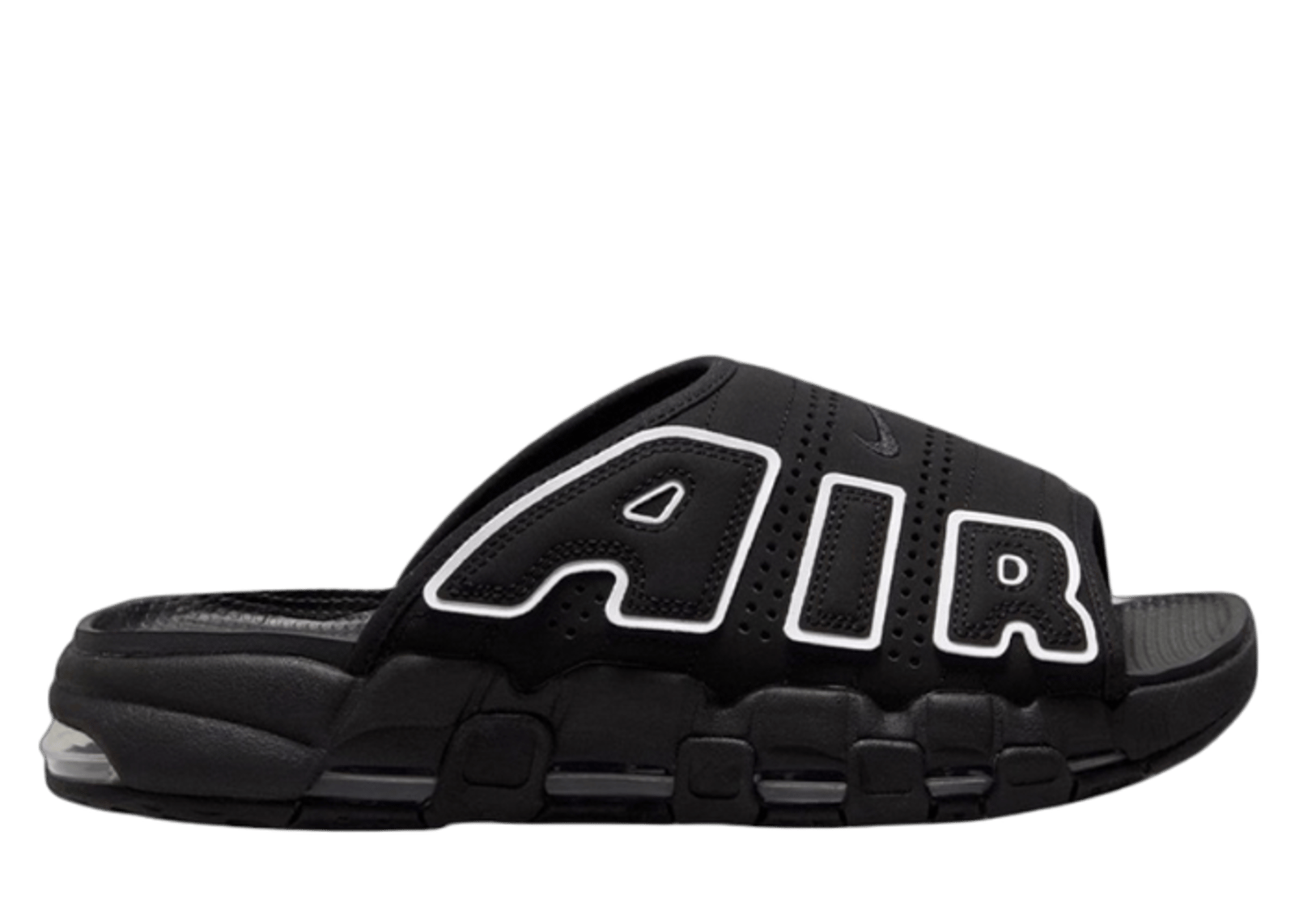 Nike Air More Uptempo Slide Black White