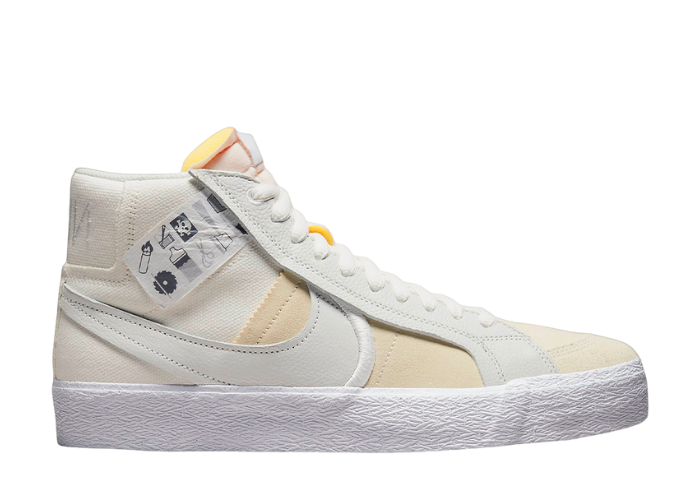 日米ヘタうま & Underground サミット 白書 限定100部 Nike SB Blazer Mid Warning Label Summit White - DZ7587-110