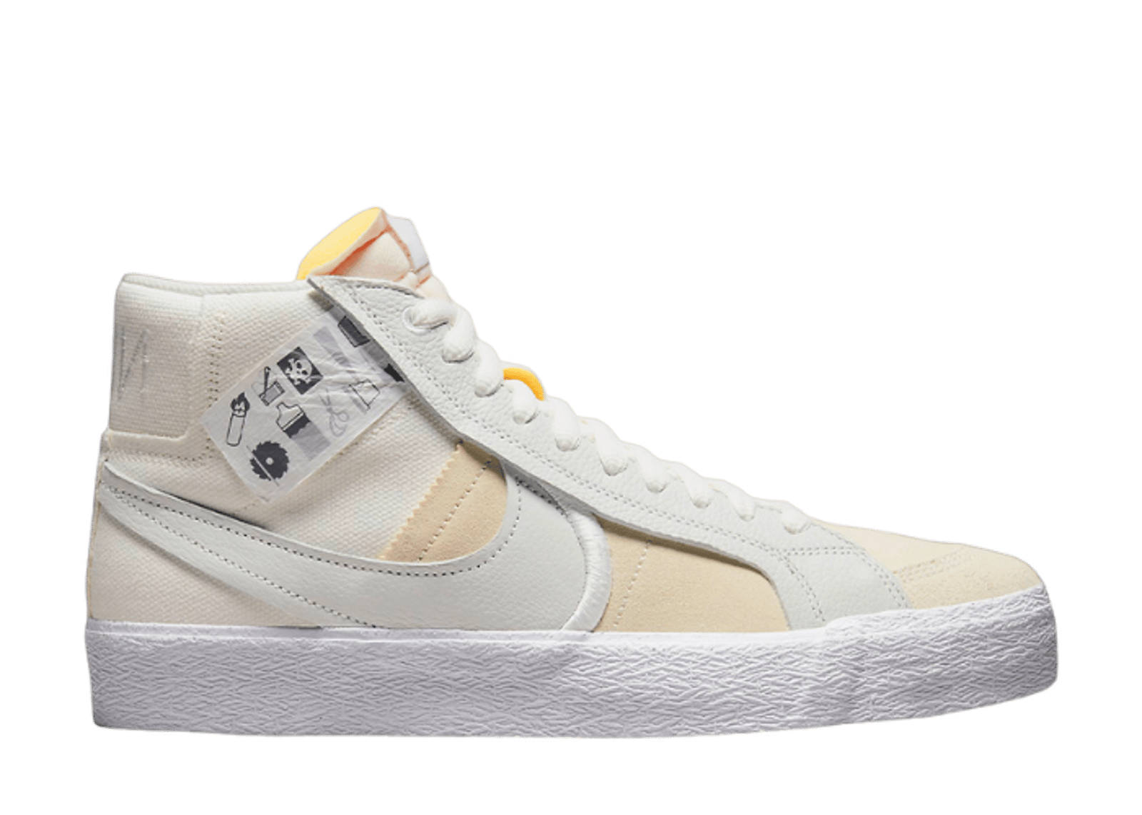 Nike SB Blazer Mid Warning Label Summit White