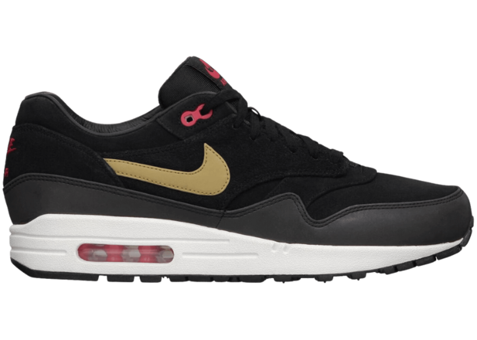 Nike Air Max 1 Gold Hyper Red