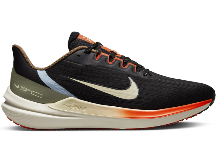 Nike Air Winflo 9 Black Green Safety Orange