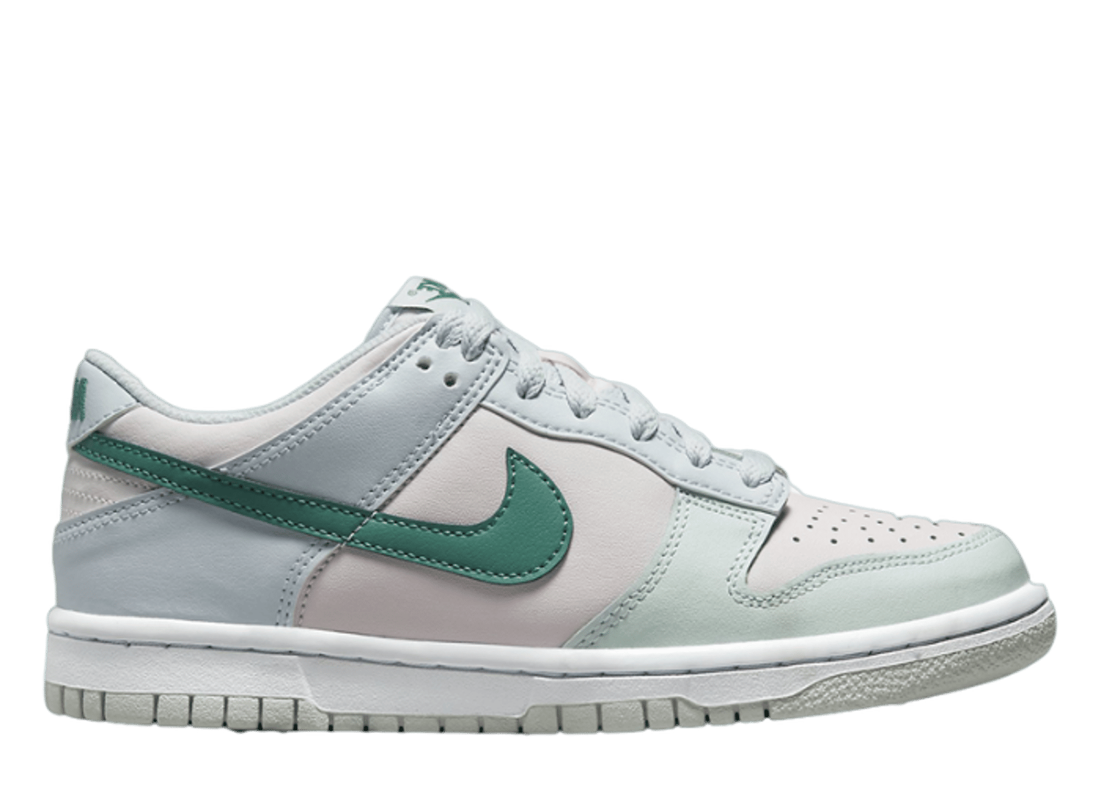 Nike Dunk Low Football Grey Mineral Teal Pearl Pink (GS)