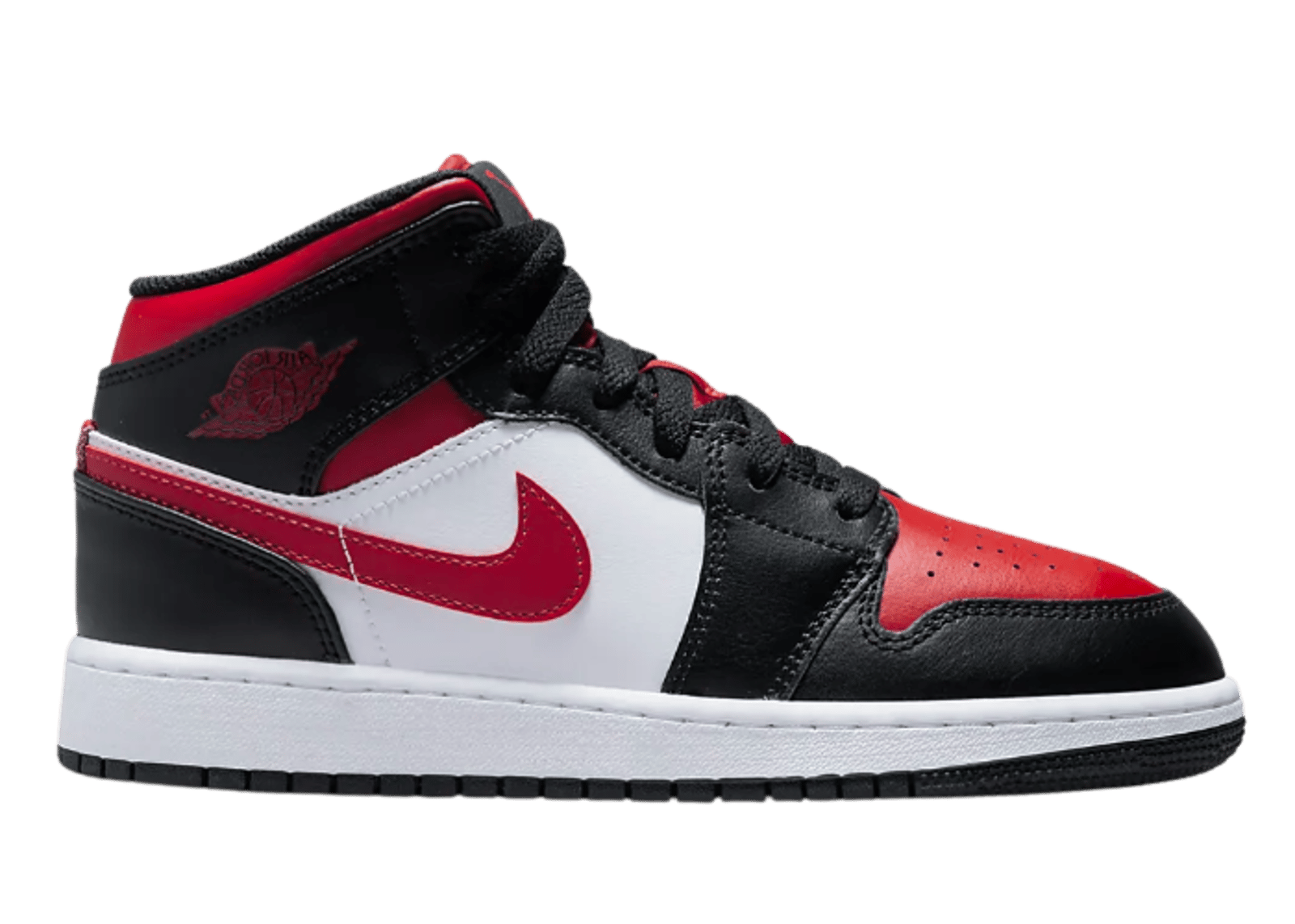 Air Jordan 1 Mid Black Fire Red (GS)