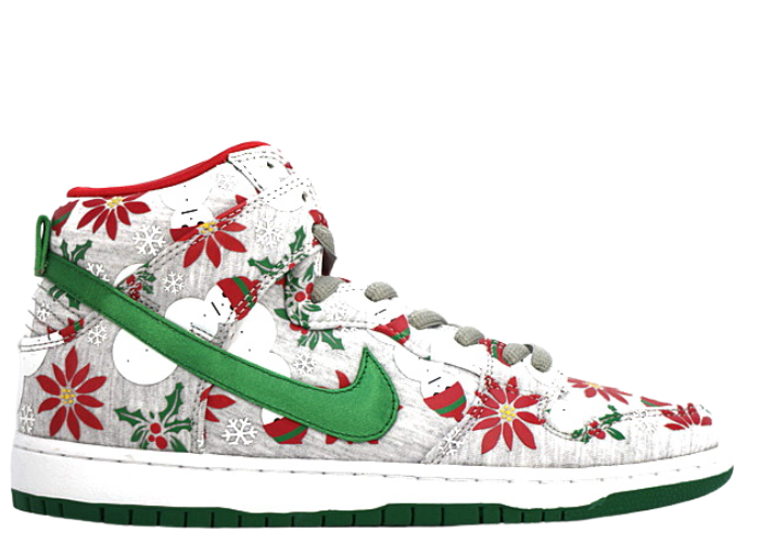 Nike SB Dunk High Concepts Ugly Christmas Sweater Grey