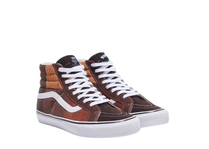 Vans Vault Sk8-Hi Corduroy Patchwork Noah Brown