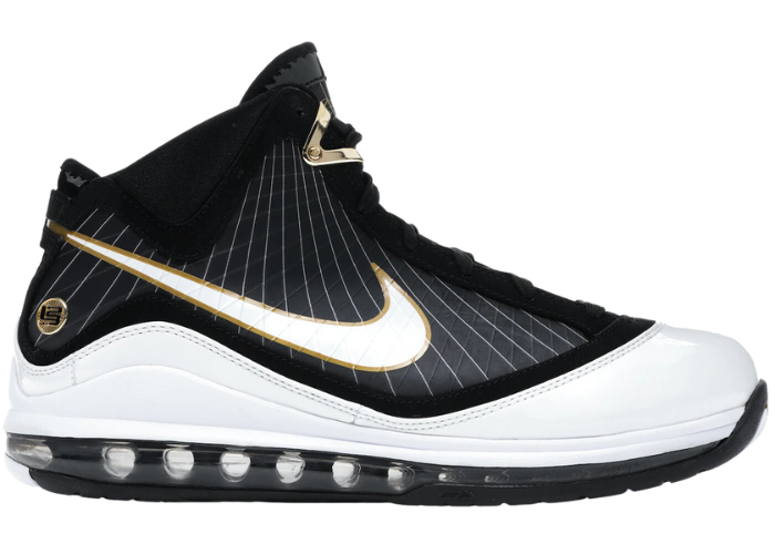 Nike LeBron 7 Black/White-Metallic Gold