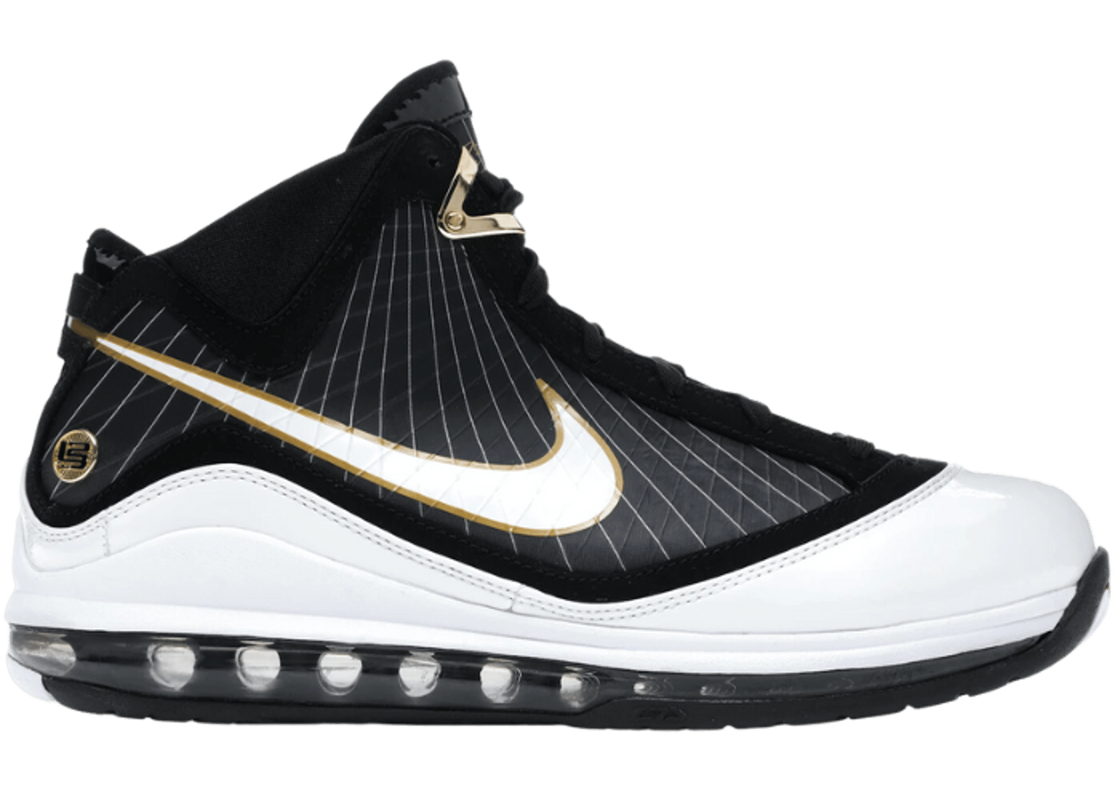 Nike LeBron 7 Black/White-Metallic Gold
