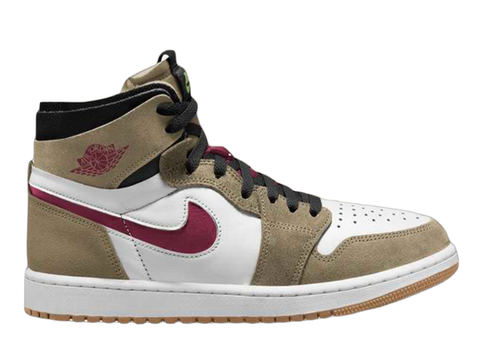 Jordan 1 High Zoom CMFT Neutral Olive Cherrywood Red