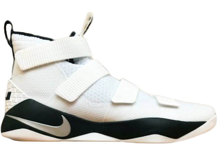 Nike LeBron Soldier 11 White Metallic Silver Black