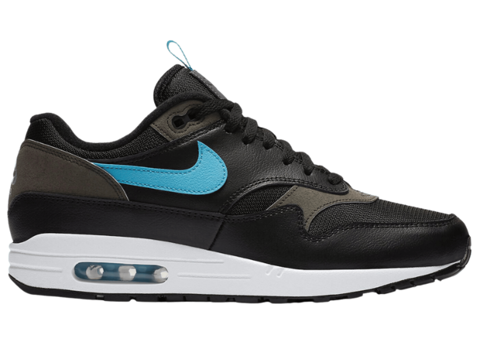 Nike Air Max 1 Tongue Tab Black Blue Fury