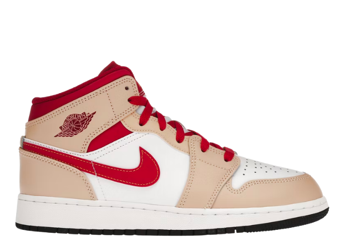 Jordan 1 Mid Beige Red (GS)