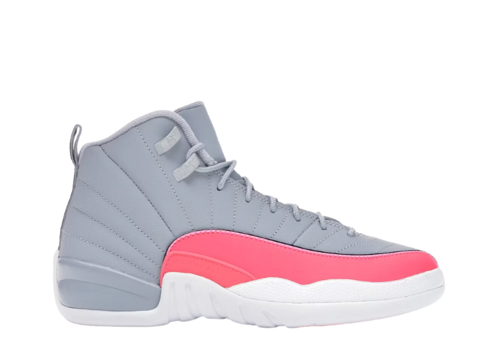 Air Jordan 12 Retro Wolf Grey Racer Pink (GS)