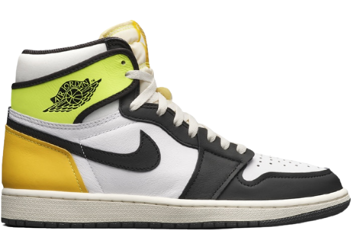 Air Jordan 1 Retro High White Black Volt University Gold