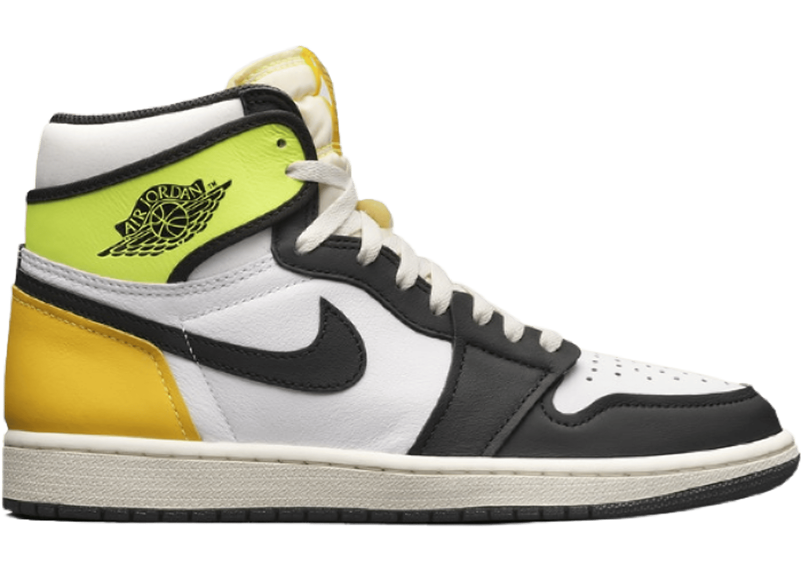 Air Jordan 1 Retro High White Black Volt University Gold
