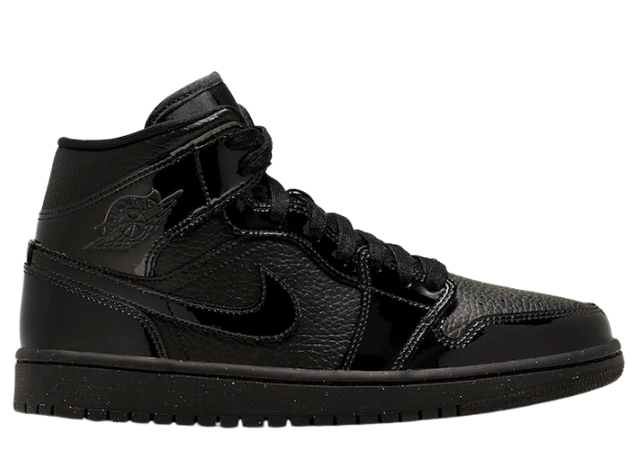 Jordan 1 Mid Patent Triple Black (W)