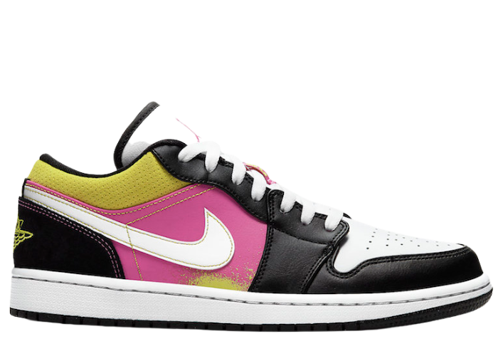 Jordan 1 Low Black Active Fuchsia Cyber