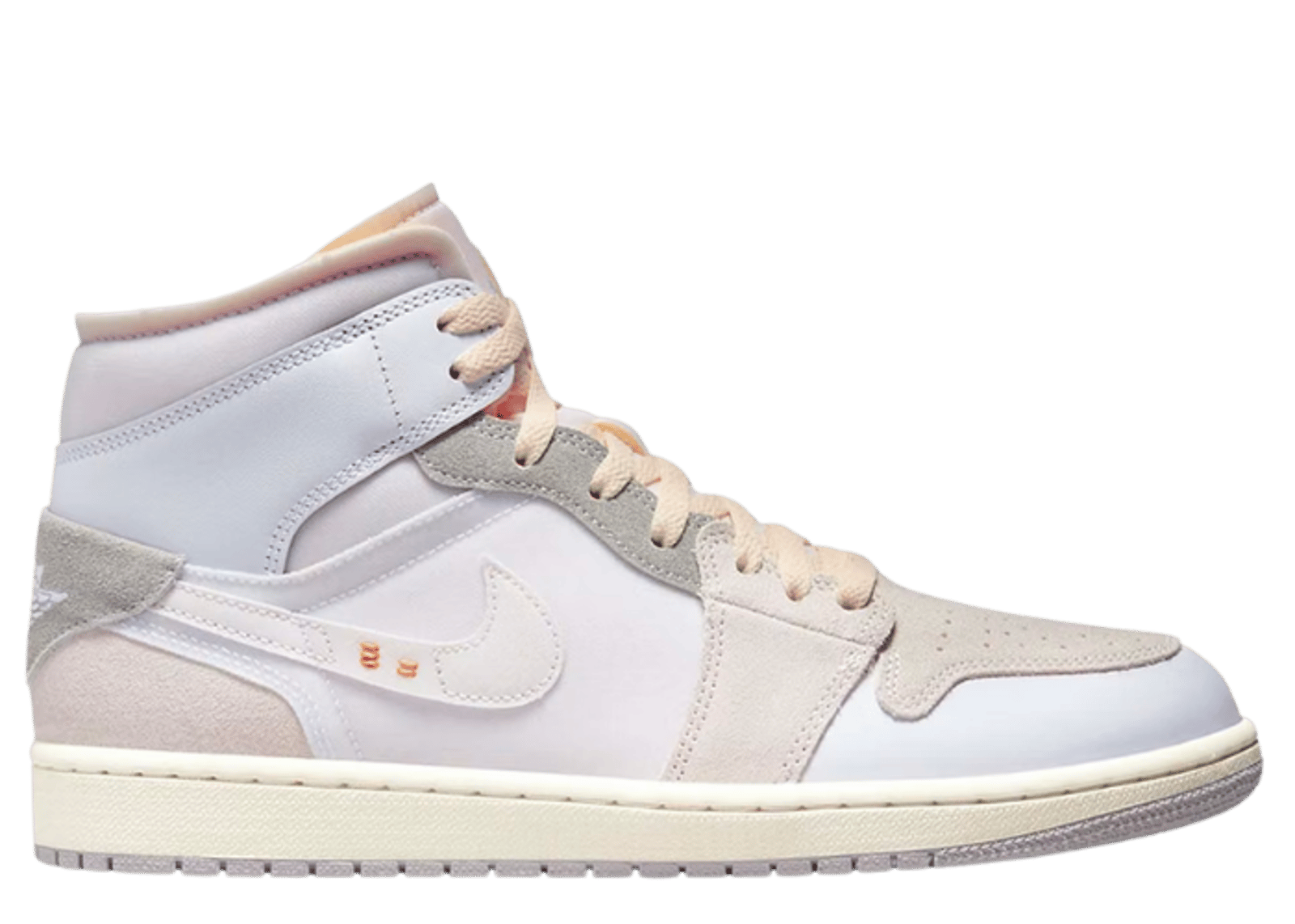 Jordan 1 Mid SE Craft Inside Out White Grey - DM9652-100 Jordan 1 Mid SE Craft Inside Out White Grey - DM9652-100