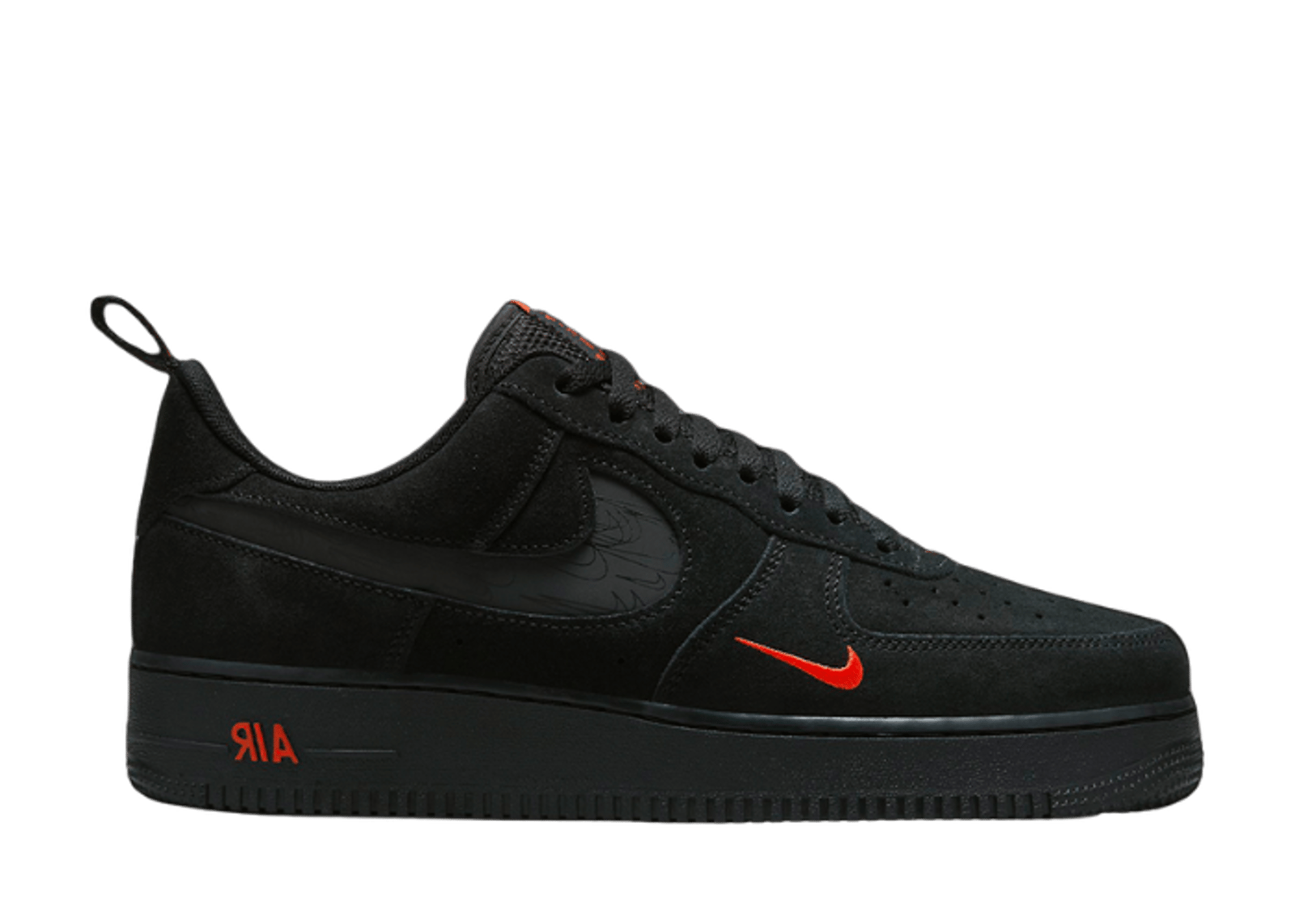 Nike Air Force 1 Low Multi-Swoosh Black Orange