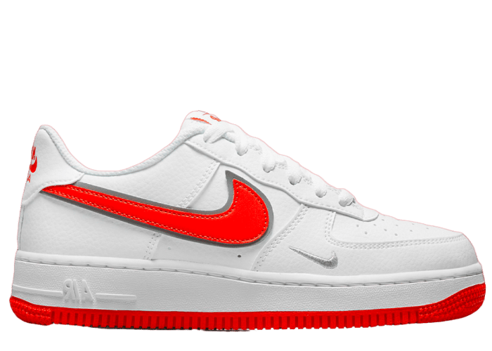 Nike Air Force 1 Low White Habanero Red (GS)