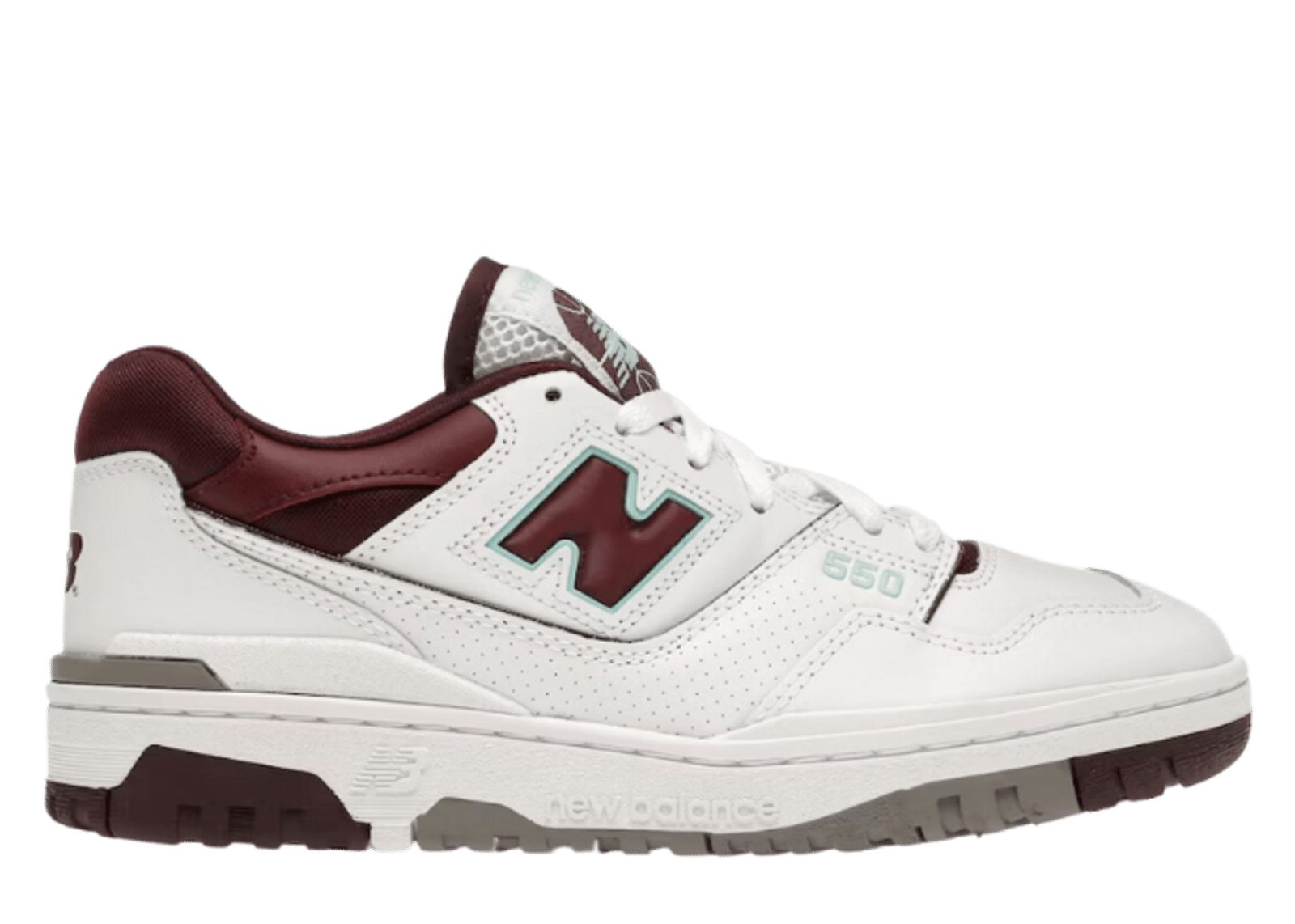 New Balance 550 Burgundy Cyan