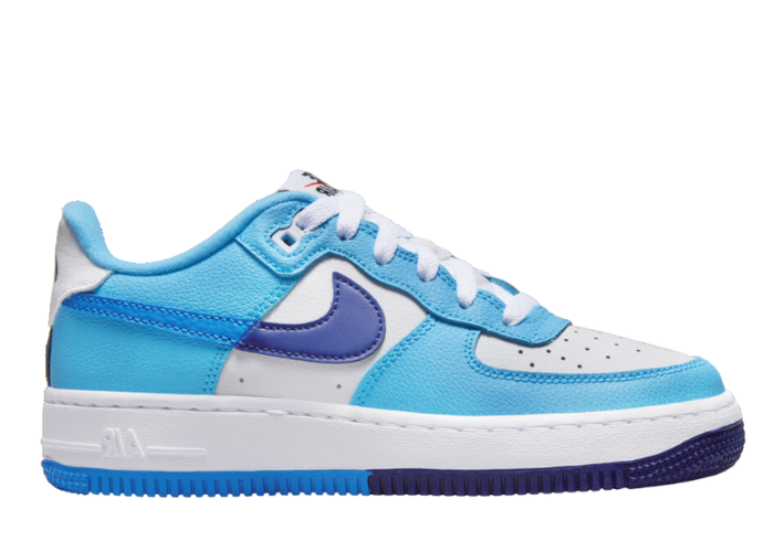 Nike Air Force 1 Low Split Light Photo Blue Deep Royal Blue (GS)