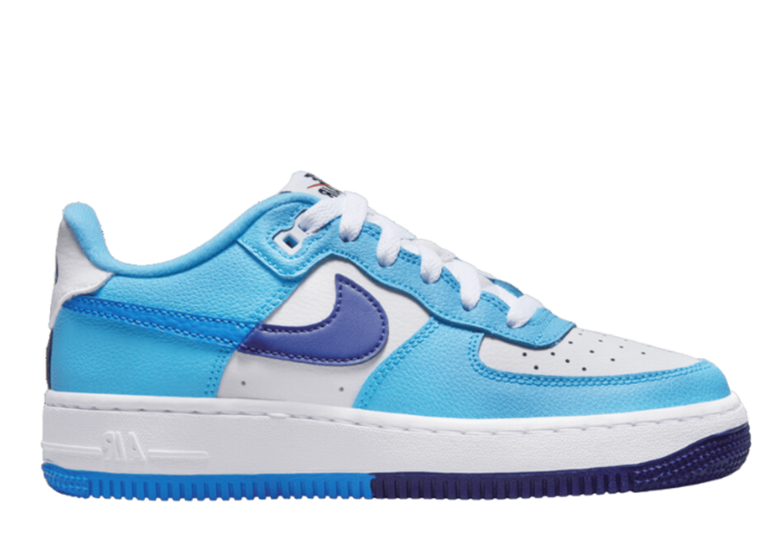 Nike Air Force 1 Low Split Light Photo Blue Deep Royal Blue (GS)