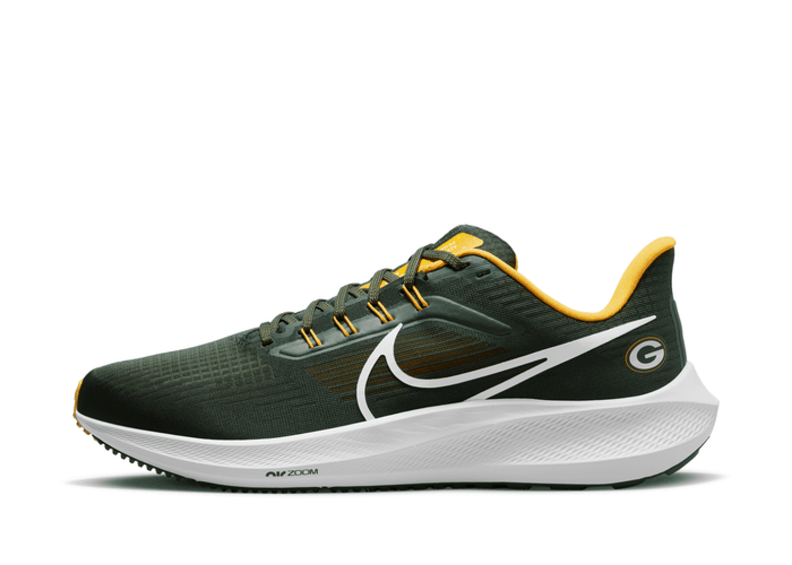 Nike Air Zoom Pegasus 39 NFL Green Bay Packers Road Running Shoes in Green DR2044 300 Release Info