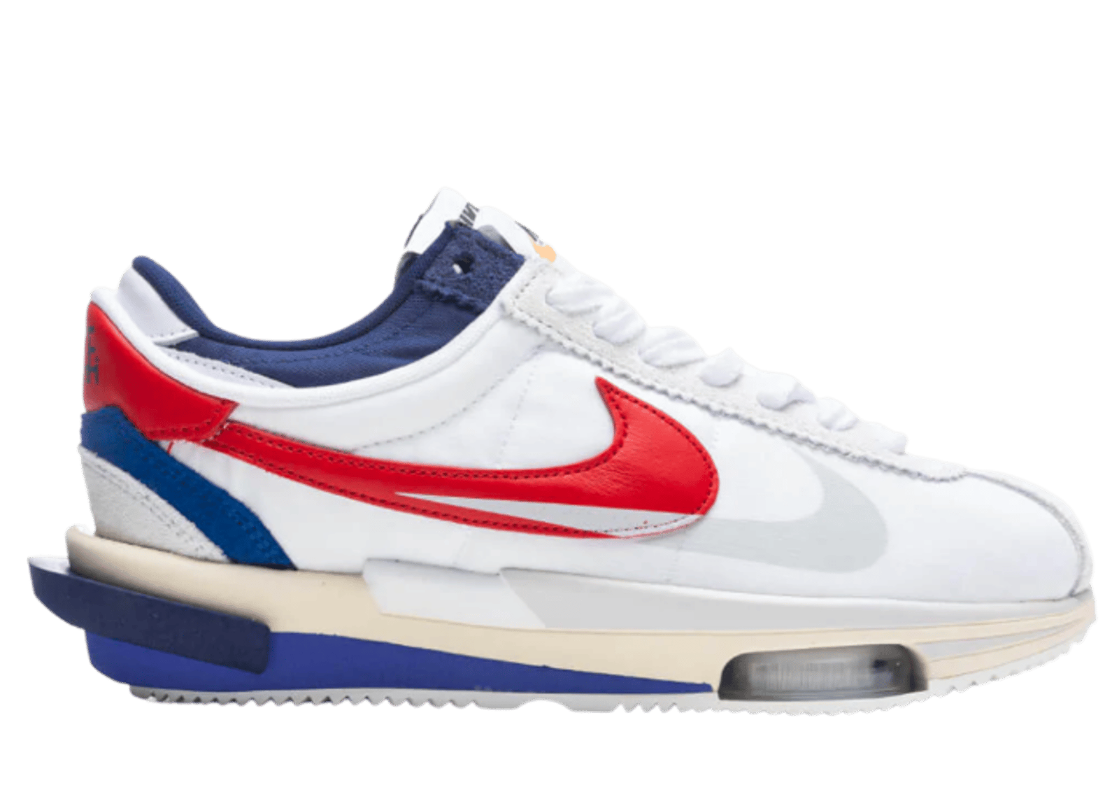 Nike Cortez Sacai White University Red Blue