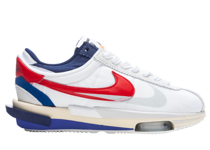 Nike Cortez Sacai White University Red Blue