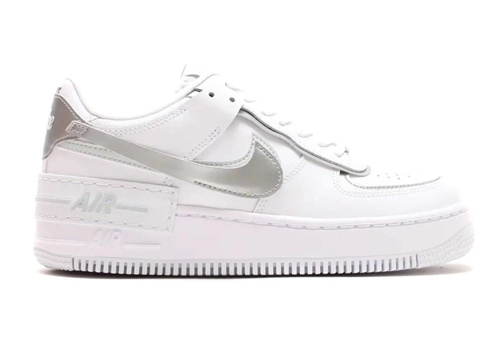 Nike Air Force 1 Low Shadow White Pure Platinum Metallic Silver (W)