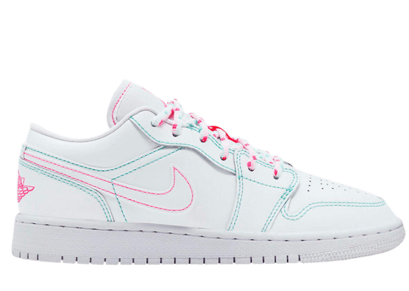 Jordan 1 Low White Green Pink (GS)