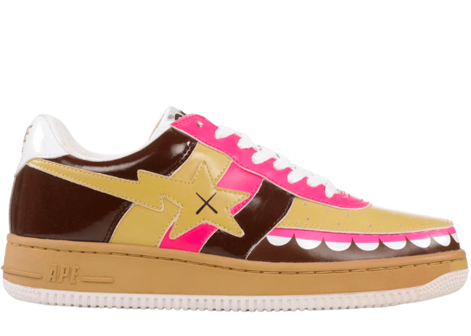 A Bathing Ape Bape Sta Low Kaws Chomper Brown