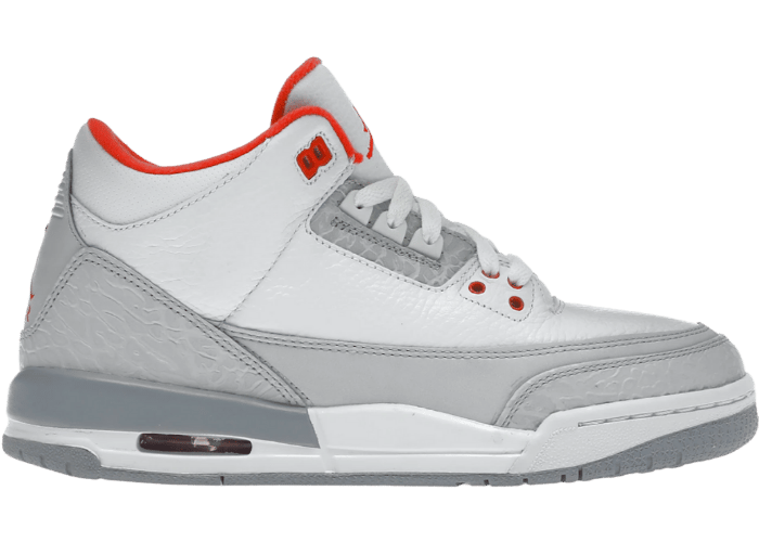 Jordan 3 Retro White Crimson Grey (GS)