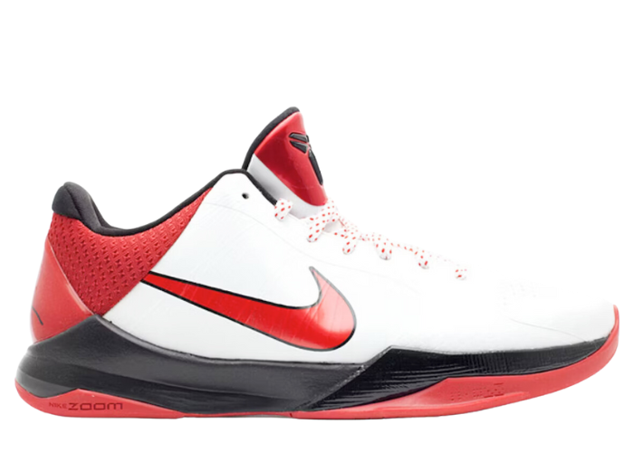 Nike Kobe 5 White Varsity Red Black