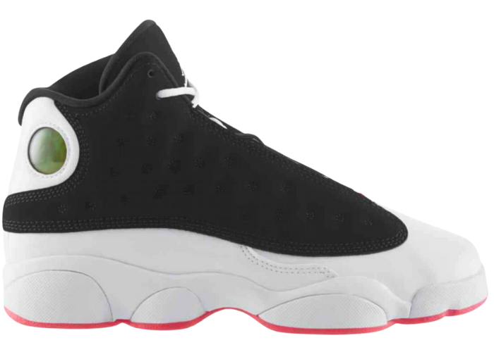 pink black and white jordan 13