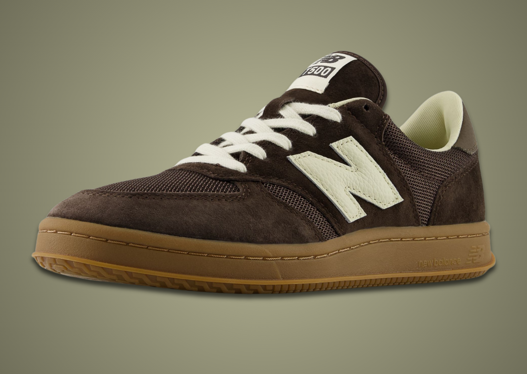 AURALEE x New Balance T500 Vintage Brown - Angle