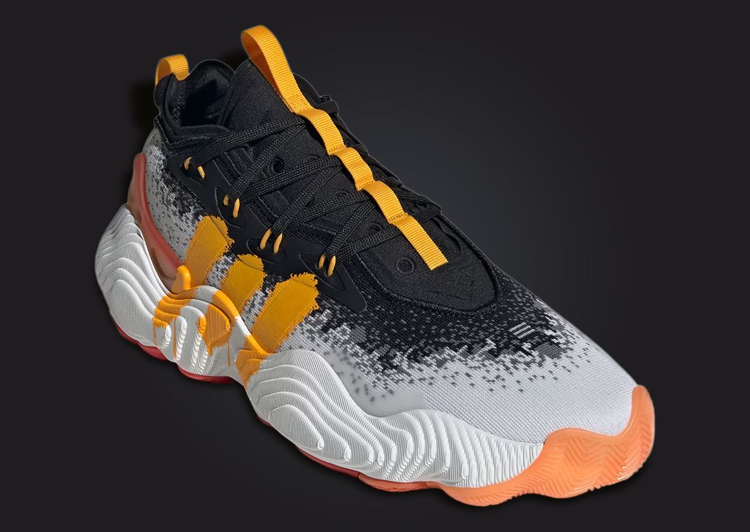 adidas Trae Young 3 Black White Yellow Angle