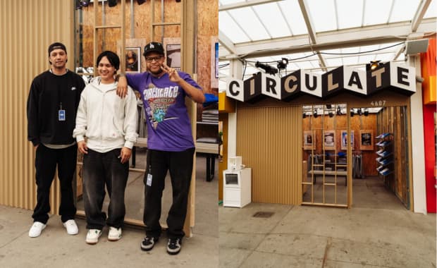 Circulate's booth at the Nike 11th Ave Market in Crenshaw High School