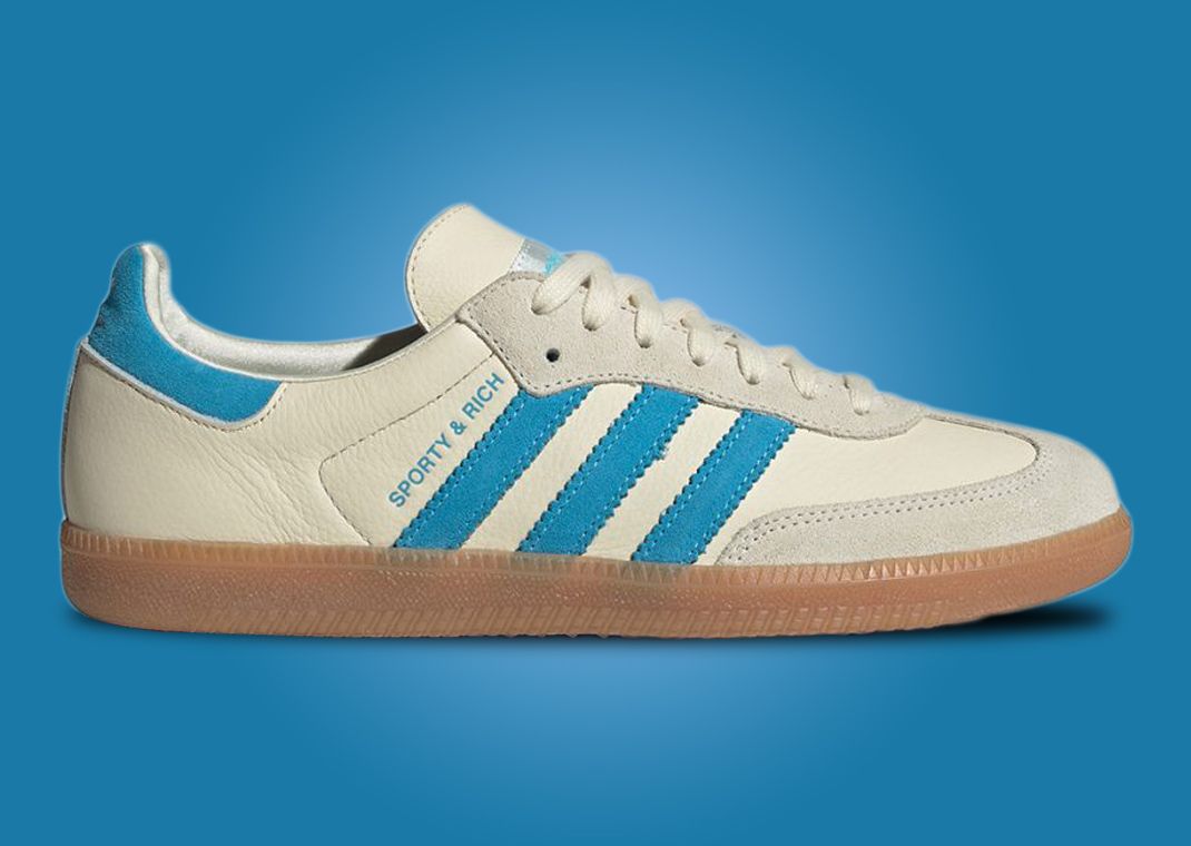 ☆【Adidas】☆Adidas x Sporty & Rich Samba Cream Blue☆ Size 10 - adidas Sporty & Rich x Samba OG Cream Blue for