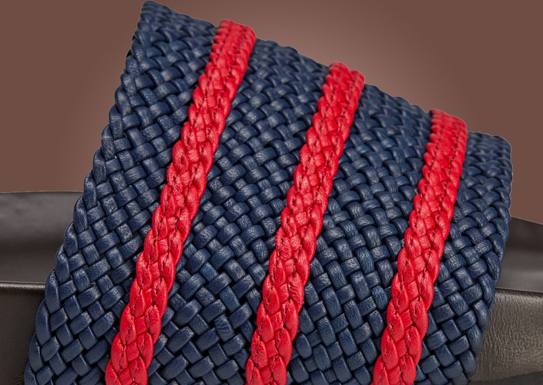 Wales Bonner x adidas Adilette Slide Blue Red - Detail