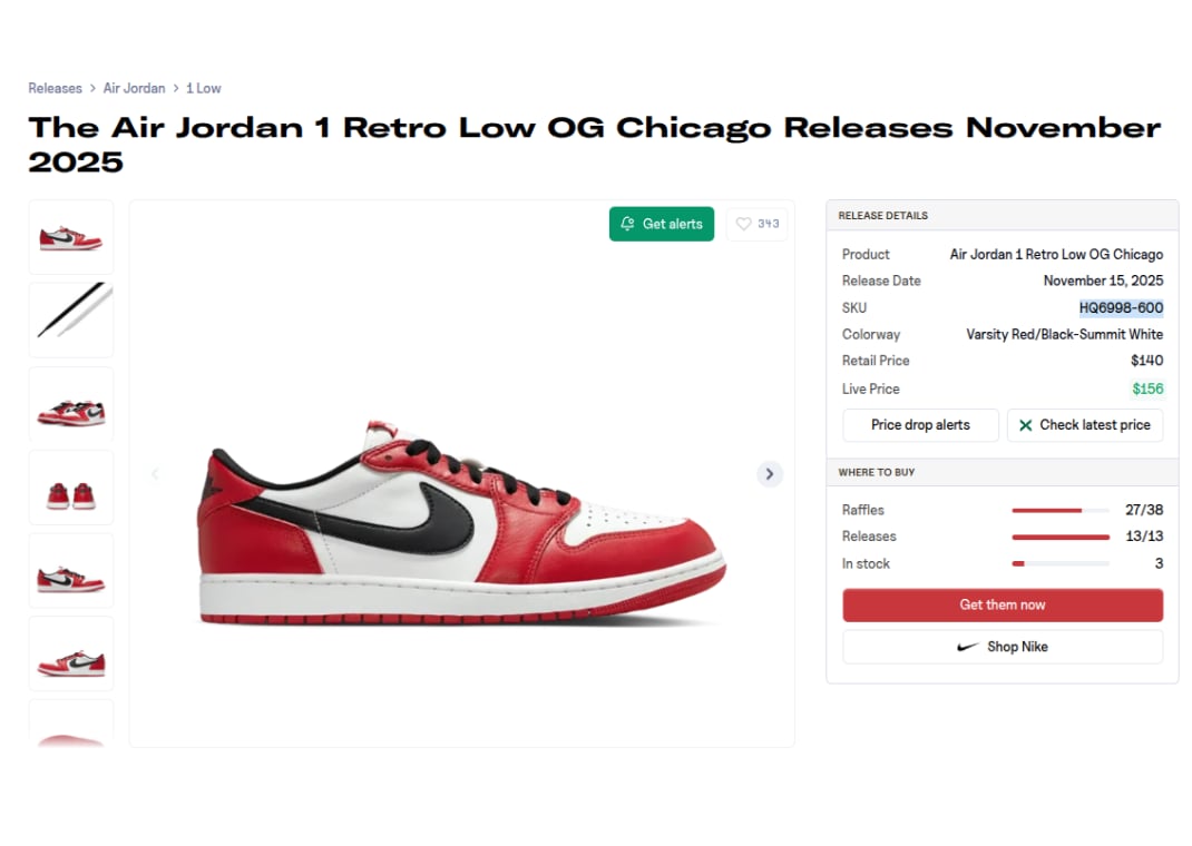 Air Jordan 1 Retro Low OG Chicago