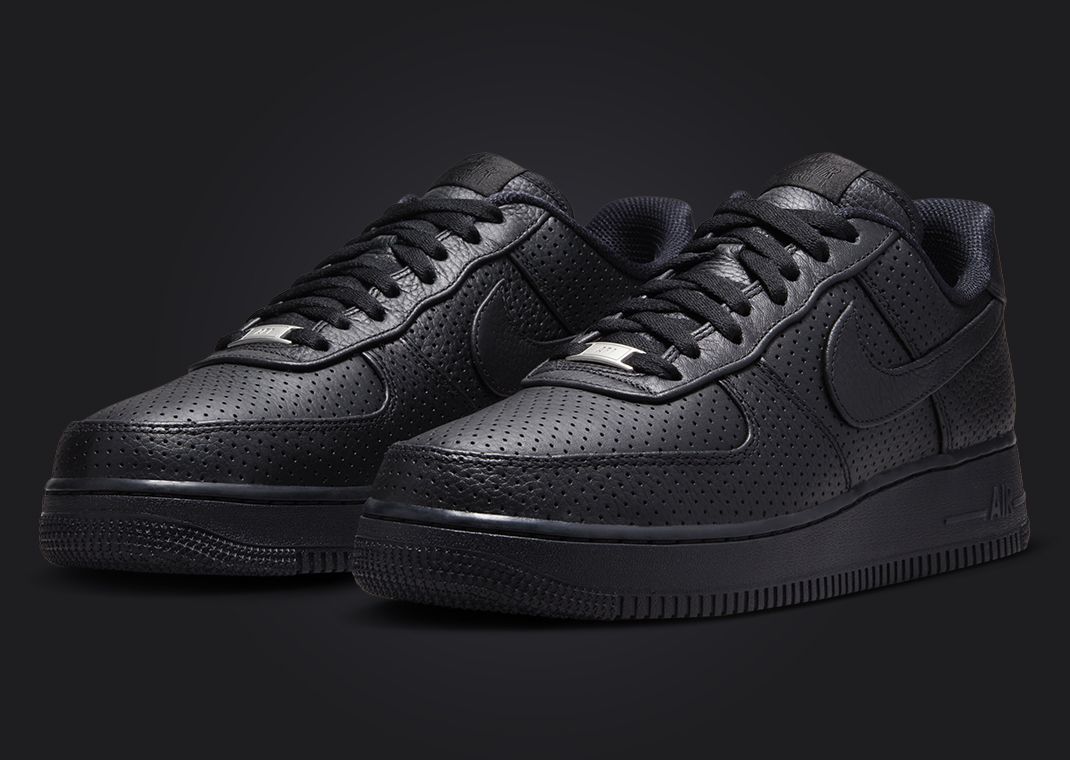 Nike Air Force 1 Low Black Perforations