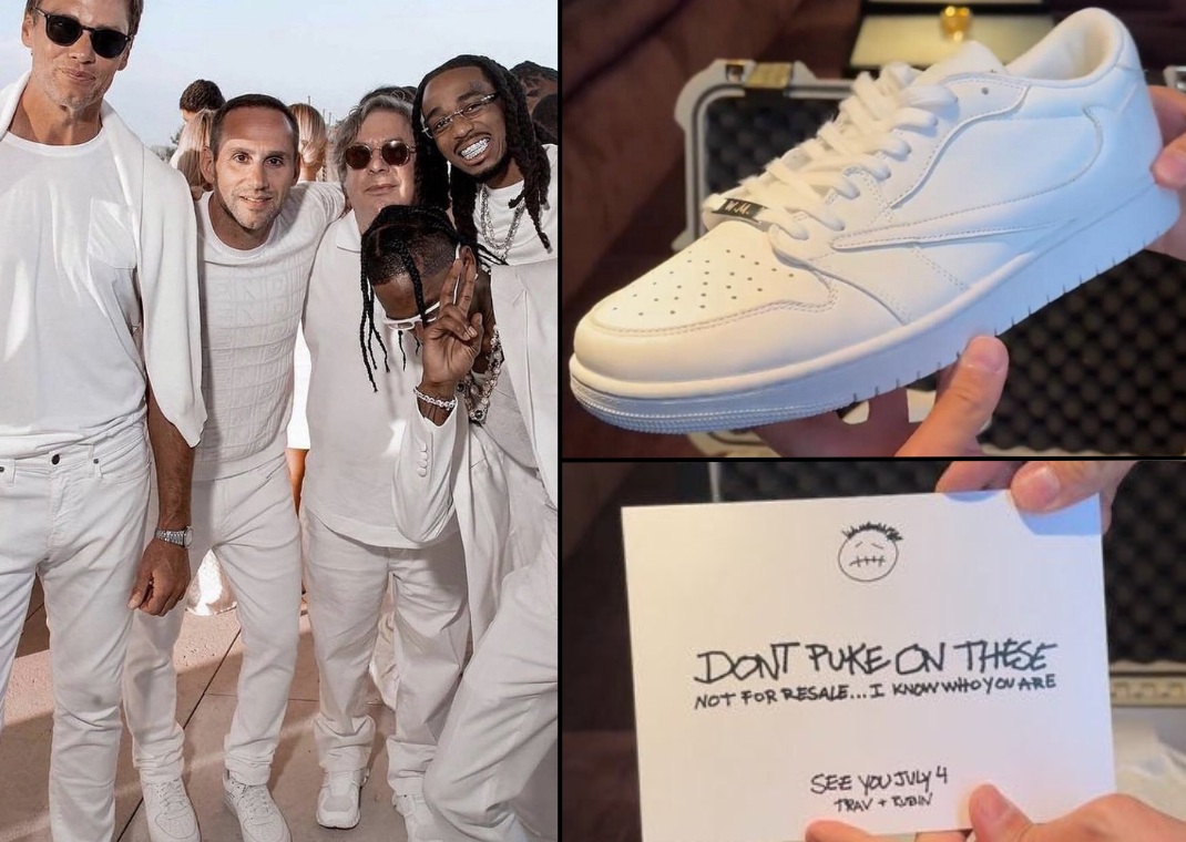 Travis Scott x Air Jordan 1 Low OG White Party For Rick Rubin's Annual White Party Ceelbration