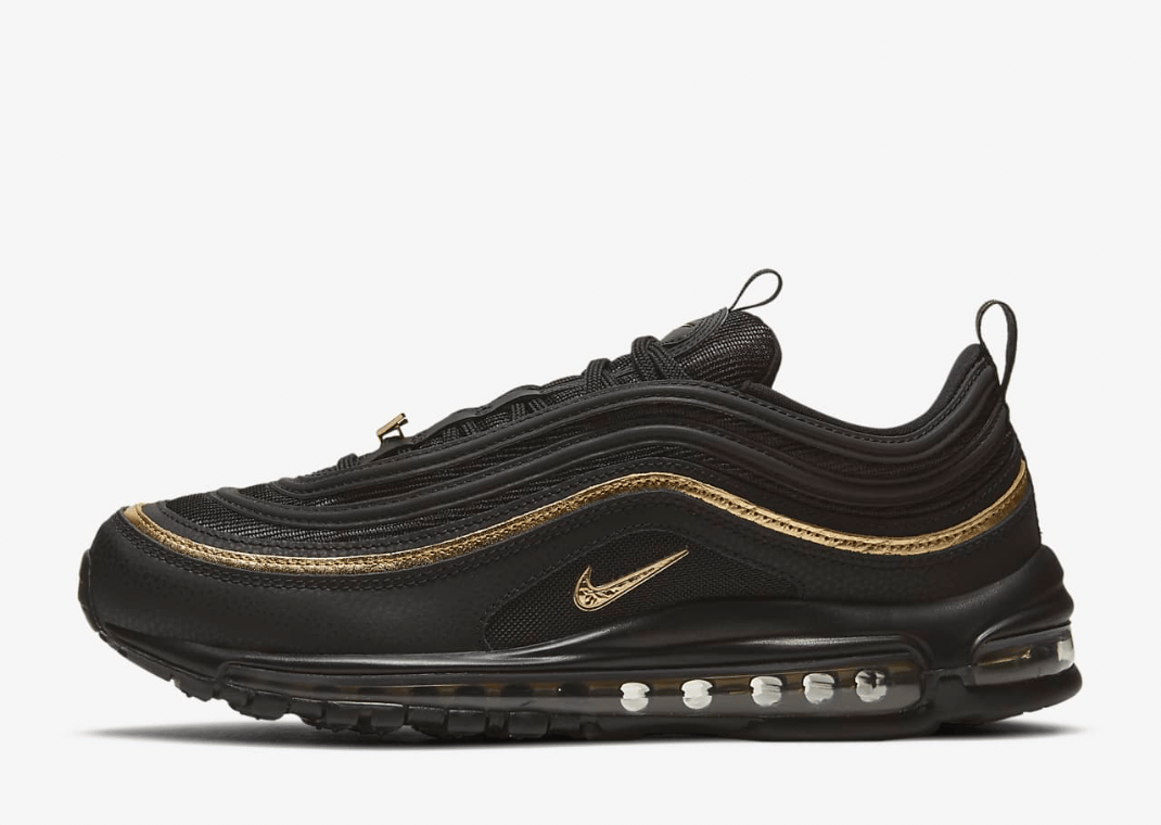 Nike Air Max 97 Black Metallic Gold Latera