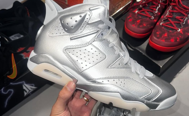 PSG x Air Jordan 6 Retro Metallic Silver