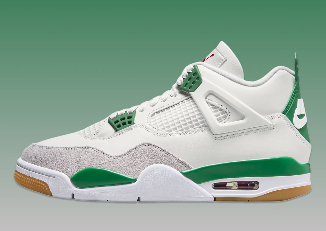 Air Jordan 4 Nike SB SP Sail Pine Green Lateral