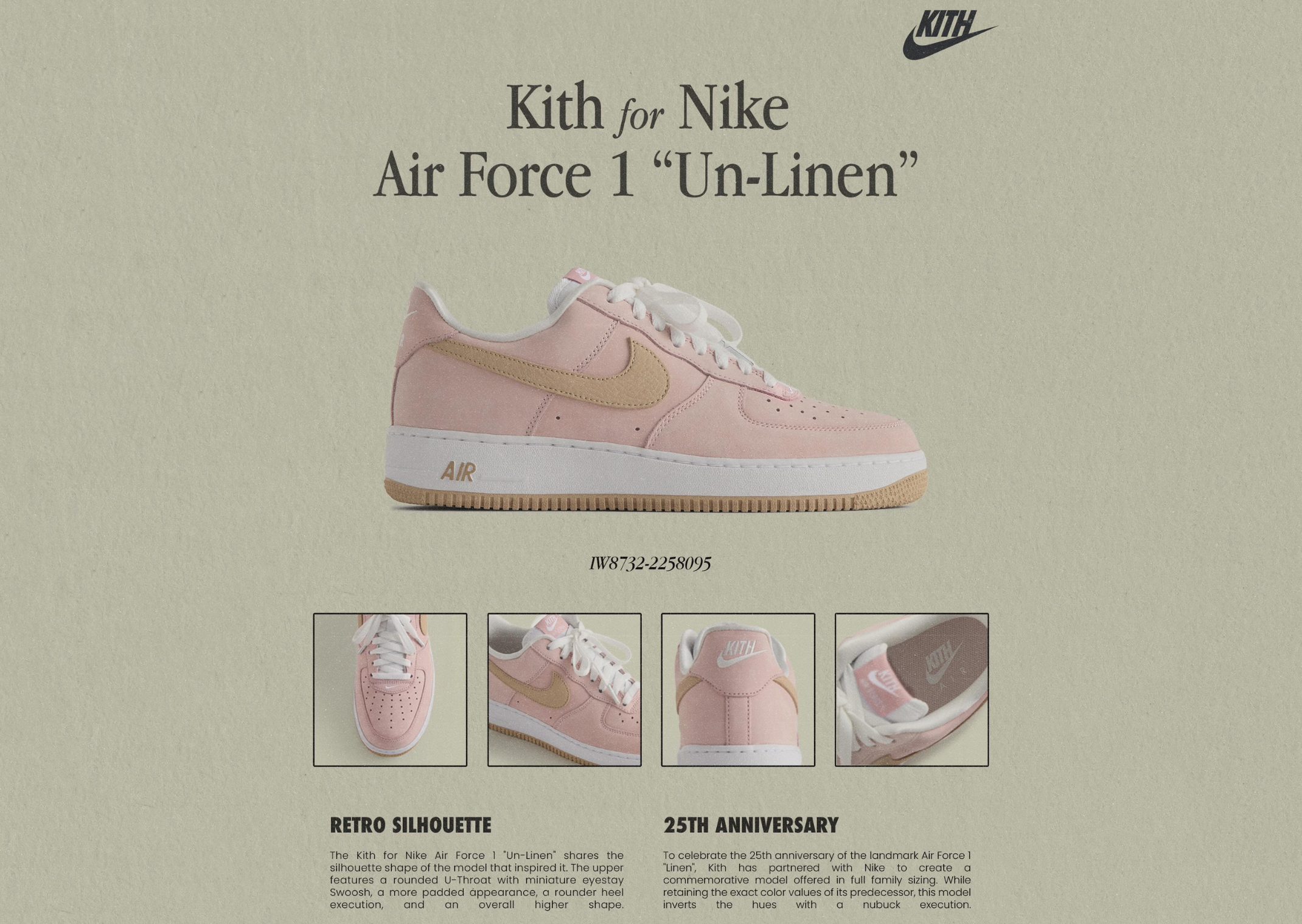 Kith x Nike Air Force 1 Low Un-Linen