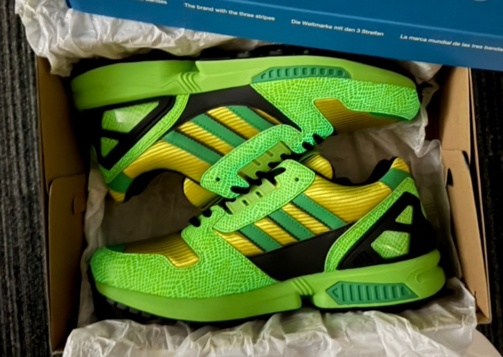 atmos x adidas ZX 8000 G-SNK Chlorophyll