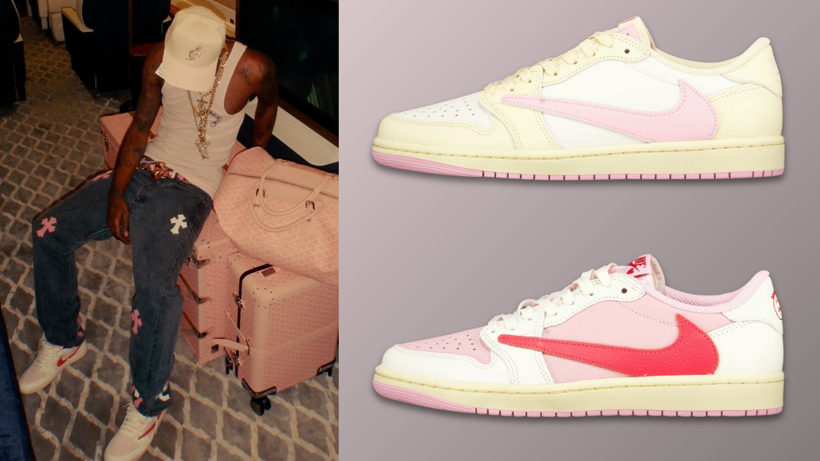 Travis Scott x Air Jordan 1 Retro Low OG Pink Pack